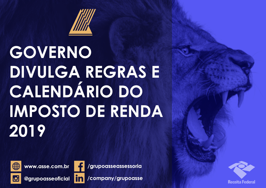 Governo divulga regras e calendário do Imposto de Renda 2019 ⠀⠀⠀⠀⠀⠀⠀⠀⠀